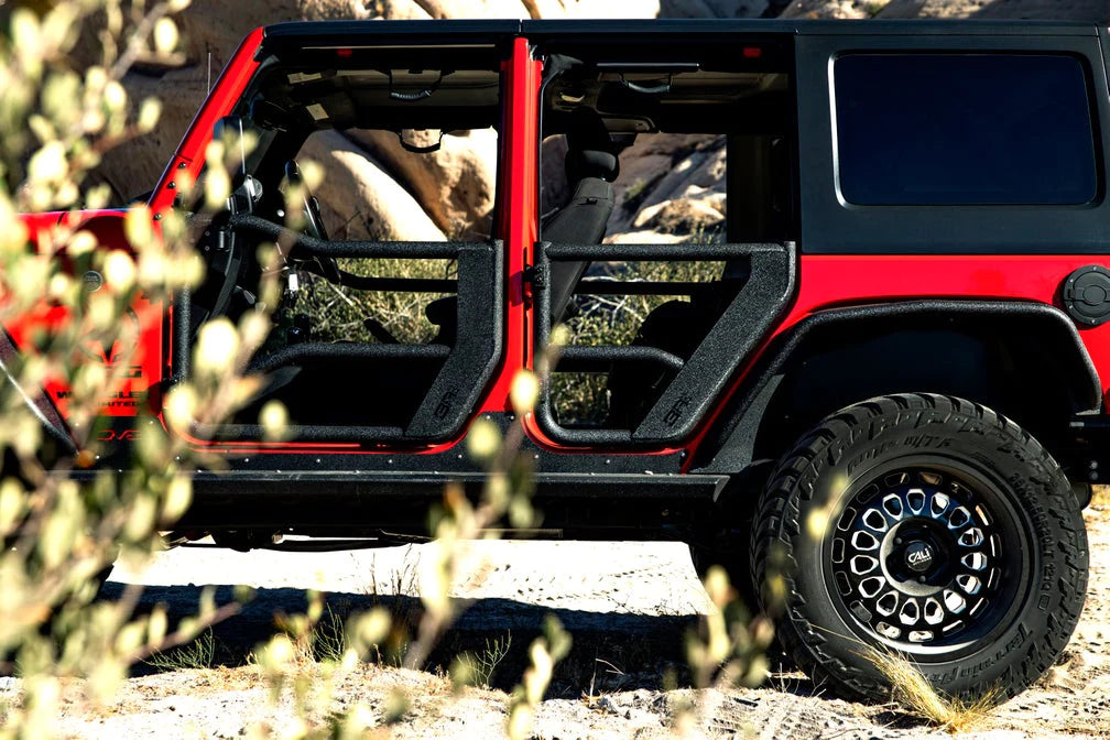 BODY ARMOR 4X4 JEEP WRANGLER JK TUBE DOORS REAR, PAIR 2007-2018