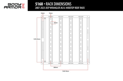 BODY ARMOR 4X4 JEEP WRANGLER JK/JL HARDTOP ROOF RACK 2007-2023