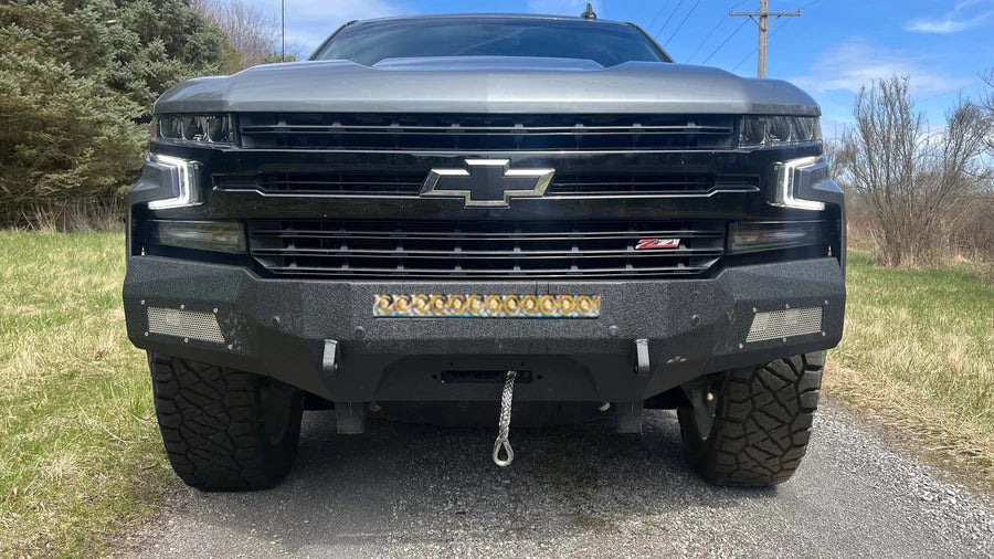 Fishbone Offroad Chevy Silverado Rockfish Front Winch Bumper 2019 - 2021