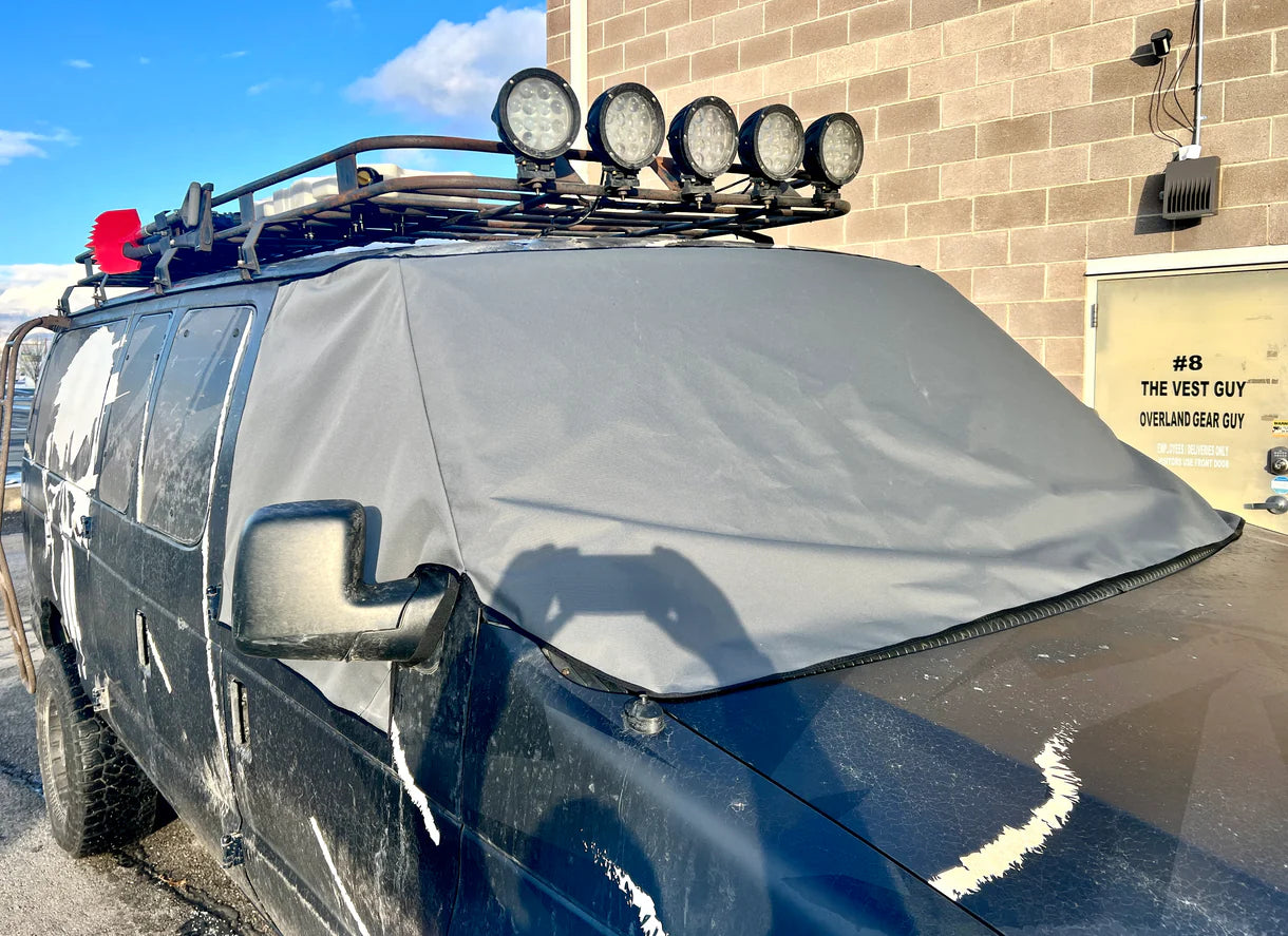 Overland Gear Guy Ford Econoline Van Outer Windshield Cover