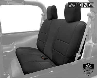 King 4WD Premium Neoprene Seat Covers, Black/Black Jeep Wrangler JK 2 Door 2013 - 2018