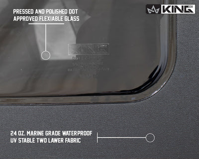 King 4WD Premium Replacement Soft Top, Black Diamond With Tinted Windows, Jeep Wrangler JK 2 Door 2010-2018