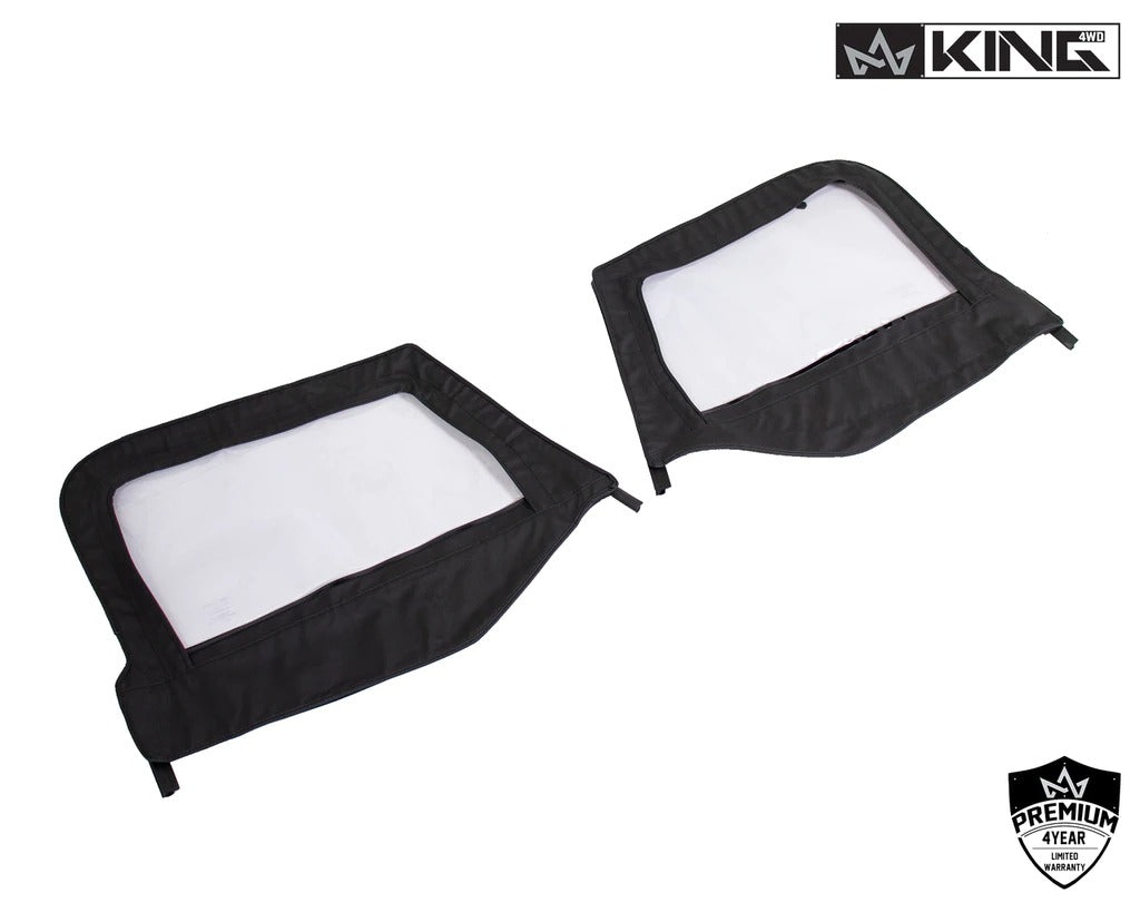 King 4WD Premium Upper Door Skins Black Diamond Passenger & Driver Side Jeep Wrangler TJ 1997-2006