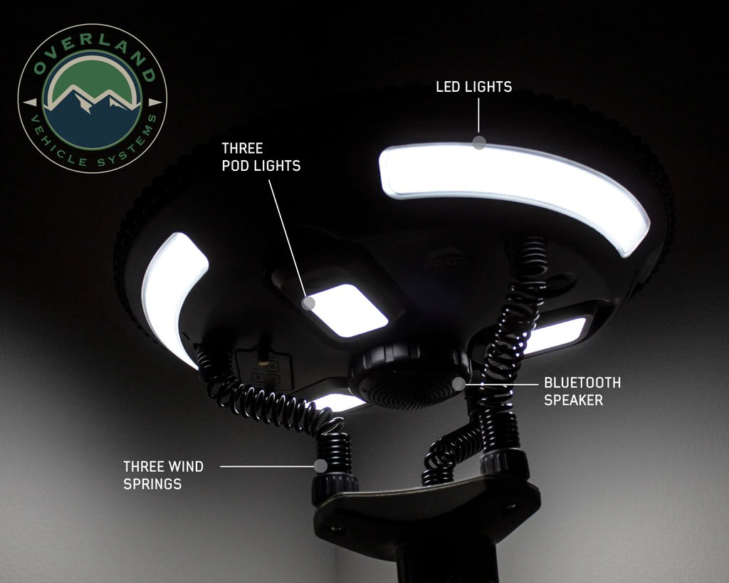 Overland Vehicle Systems Wild Land Camping Gear - UFO Solar Light  Pods & Speaker