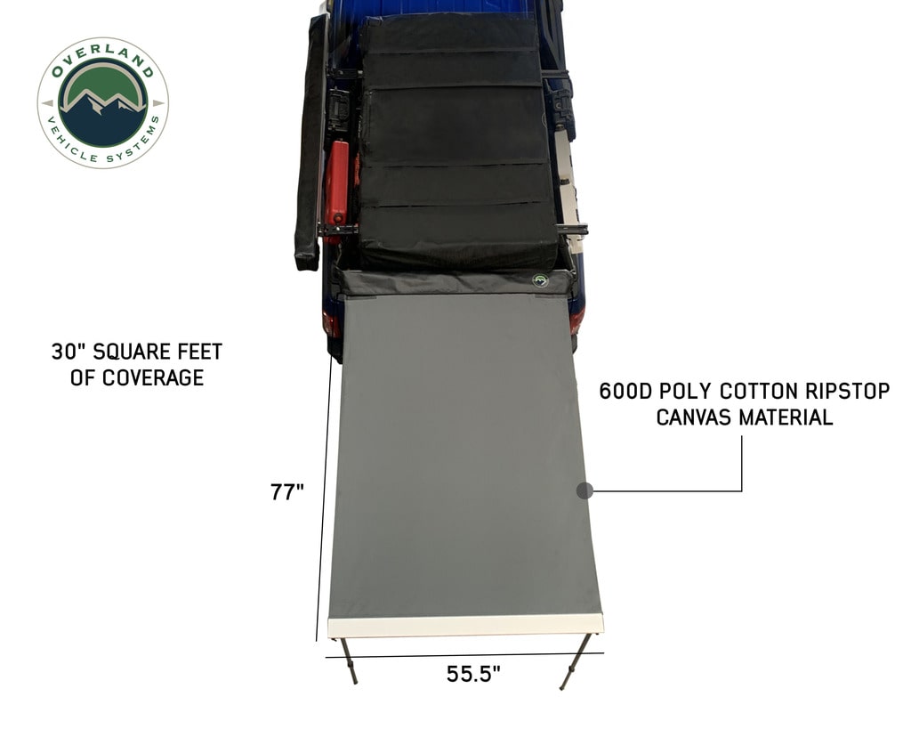 Overland Vehicle Systems Nomadic Awning 1.3 - 4.5' With Black Cover