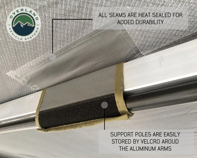 Overland Vehicle Systems Nomadic Awning 180 With Zip In Wall