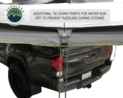 Overland Vehicle Systems Nomadic Awning 180 Dark Gray Cover With Black Transit Cover & Brackets