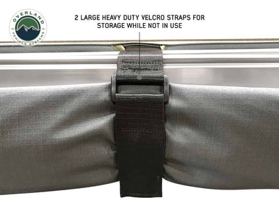 Overland Vehicle Systems Nomadic 270 LT Awning Passenger Side Dark Gray Cover With Black Cover Universal