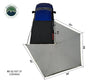 Overland Vehicle Systems Nomadic 270 LT Awning Passenger Side Dark Gray Cover With Black Cover Universal