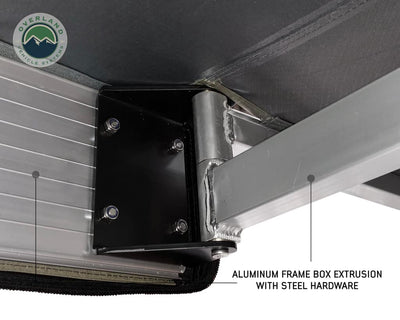 Overland Vehicle Systems Nomadic 270 LT Awning Passenger Side Dark Gray Cover With Black Cover Universal