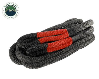 Overland Vehicle Systems Brute Kinetic Recovery Strap 1" x 30" With Storage Bag Gray/Black