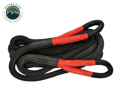 Overland Vehicle Systems Brute Kinetic Recovery Strap 1" x 30" With Storage Bag Gray/Black