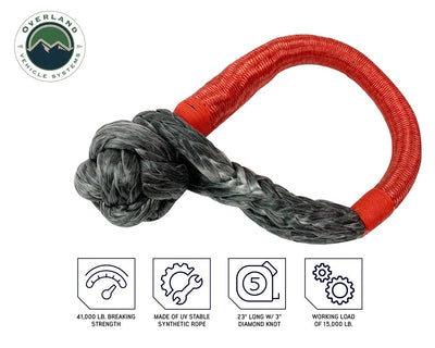 Overland Vehicle Systems red soft shackle