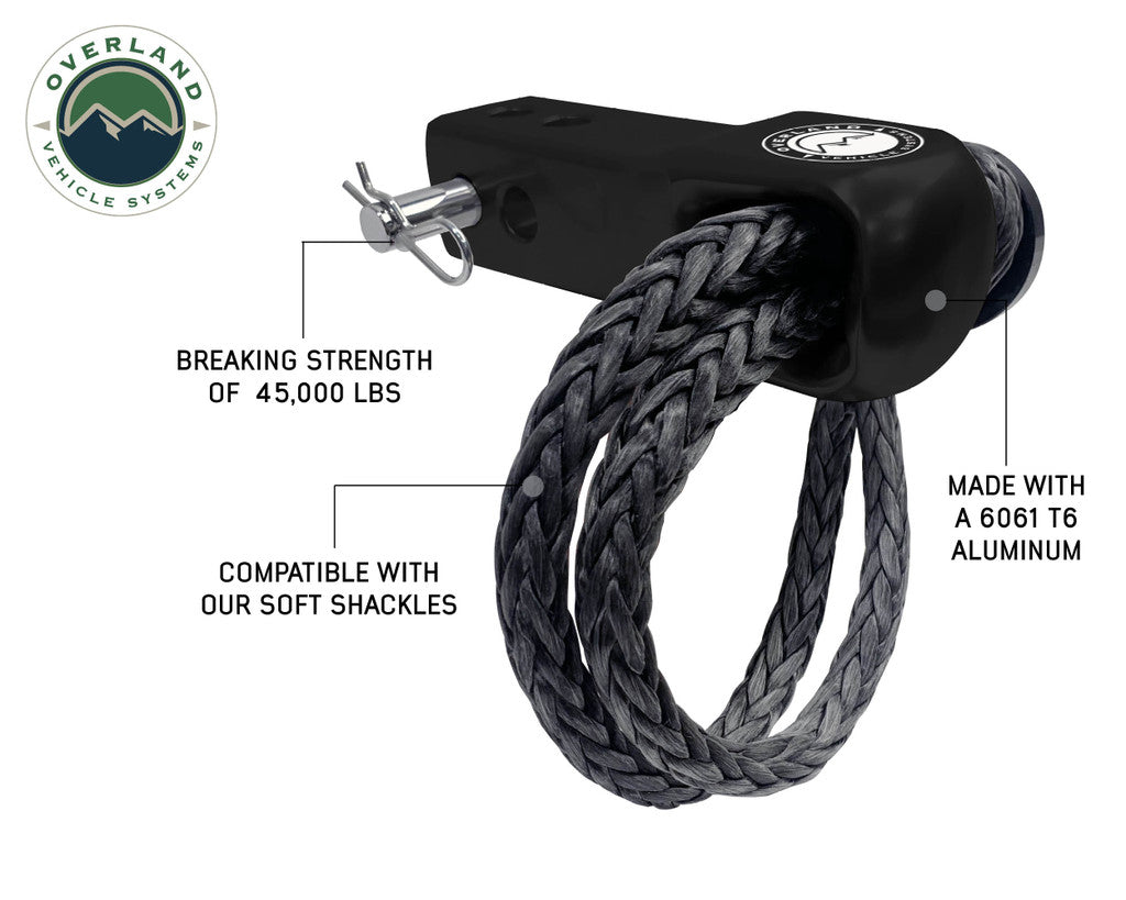 Overland Vehicle Systems Aluminum Receiver Mount for Soft Shackle