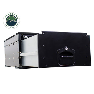 Overland Vehicle Systems Powder Black Cargo Box open drawer