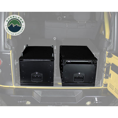 Overland Vehicle Systems Powder Black Cargo Box  side by side
