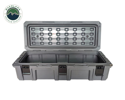 Overland Vehicle Systems D.B.S. Dark Grey 117 QT Dry Box With Drain and Bottle Opener