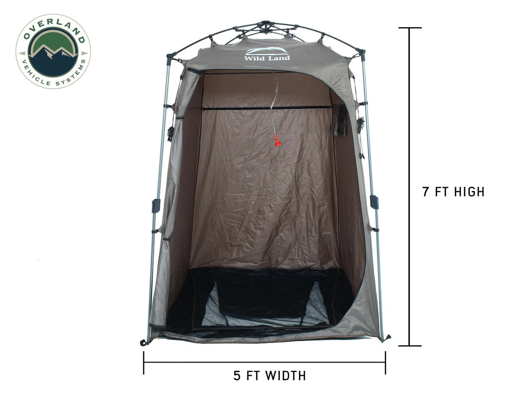 Overland Vehicle Systems Wild Land Portable Privacy Room with Shower, Retractable Floor and Amenity Pouches