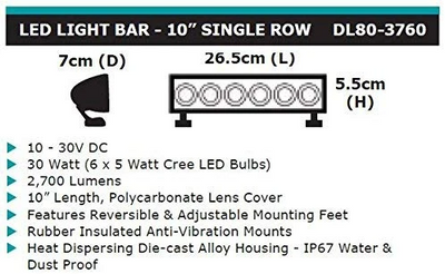 10 inch LED Light Bar Dobinsons