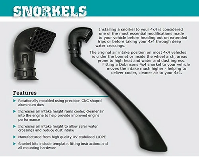 Dobinsons 4x4 Snorkel Kit For Nissan Navara Frontier D23 N300 2015+ Models, 2.3l Tdi Engines