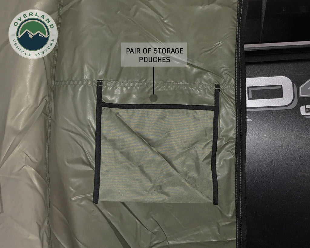 Overland Vehicle Systems Nomadic 3 Annex - Green Base With Black Floor & Travel Cover