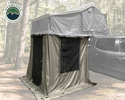 Overland Vehicle Systems Nomadic 4 Annex - Green Base With Black Floor & Travel Cover