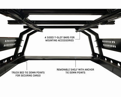 Overland Vehicle Systems Discovery Rack Mid Size Truck Short Bed Application