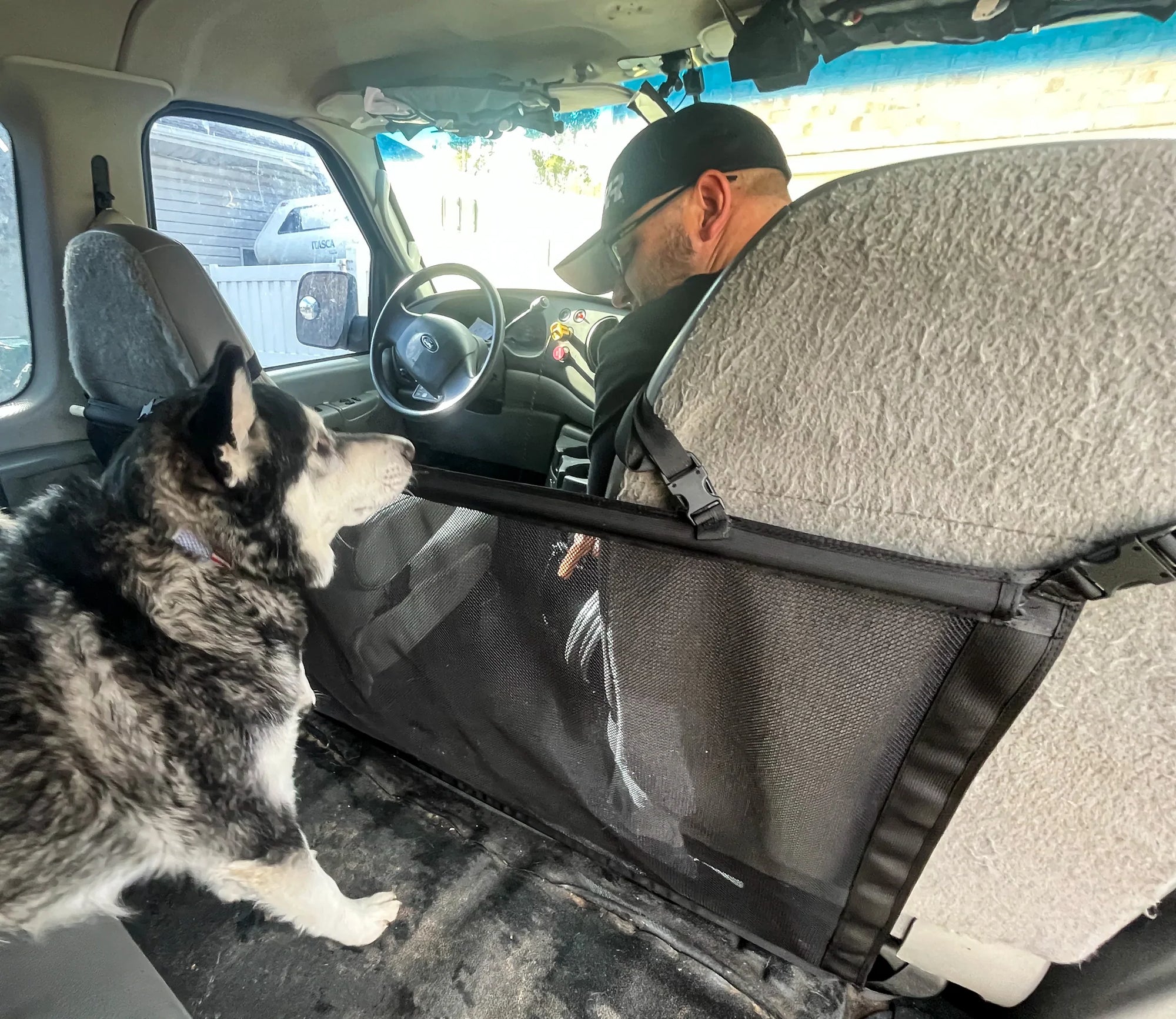 Overland Gear Guy Econoline Van Mesh Dog Barrier