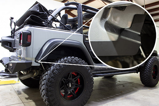 Fishbone Offroad Quarter Panel Chip Guards Jeep Wrangler 2018 & Up