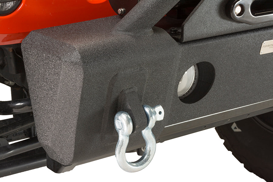 Fishbone Offroad Front Stubby Winch Bumper with Tube Guard