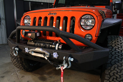 Fishbone Offroad Front Full Width Winch Bumper with LED's