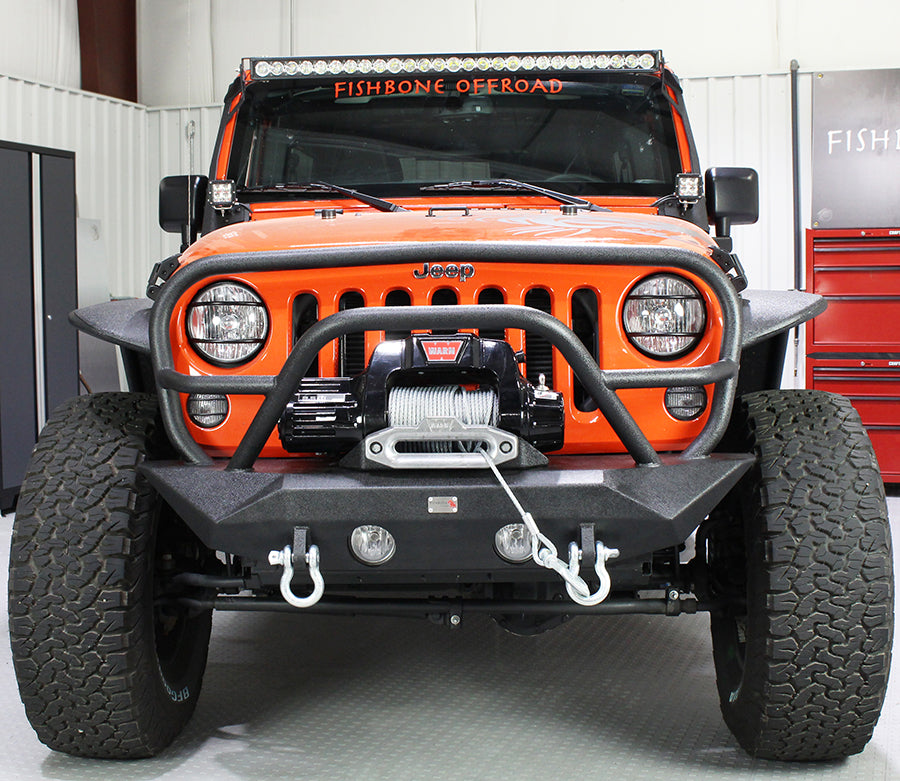 Fishbone Offroad Front Winch Bumper with Grille Guard