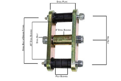 Fishbone Offroad Front or Rear Greaseable Shackles