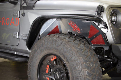 Fishbone Offroad Front JL RAW Aluminum Inner Fenders - Legacy Model