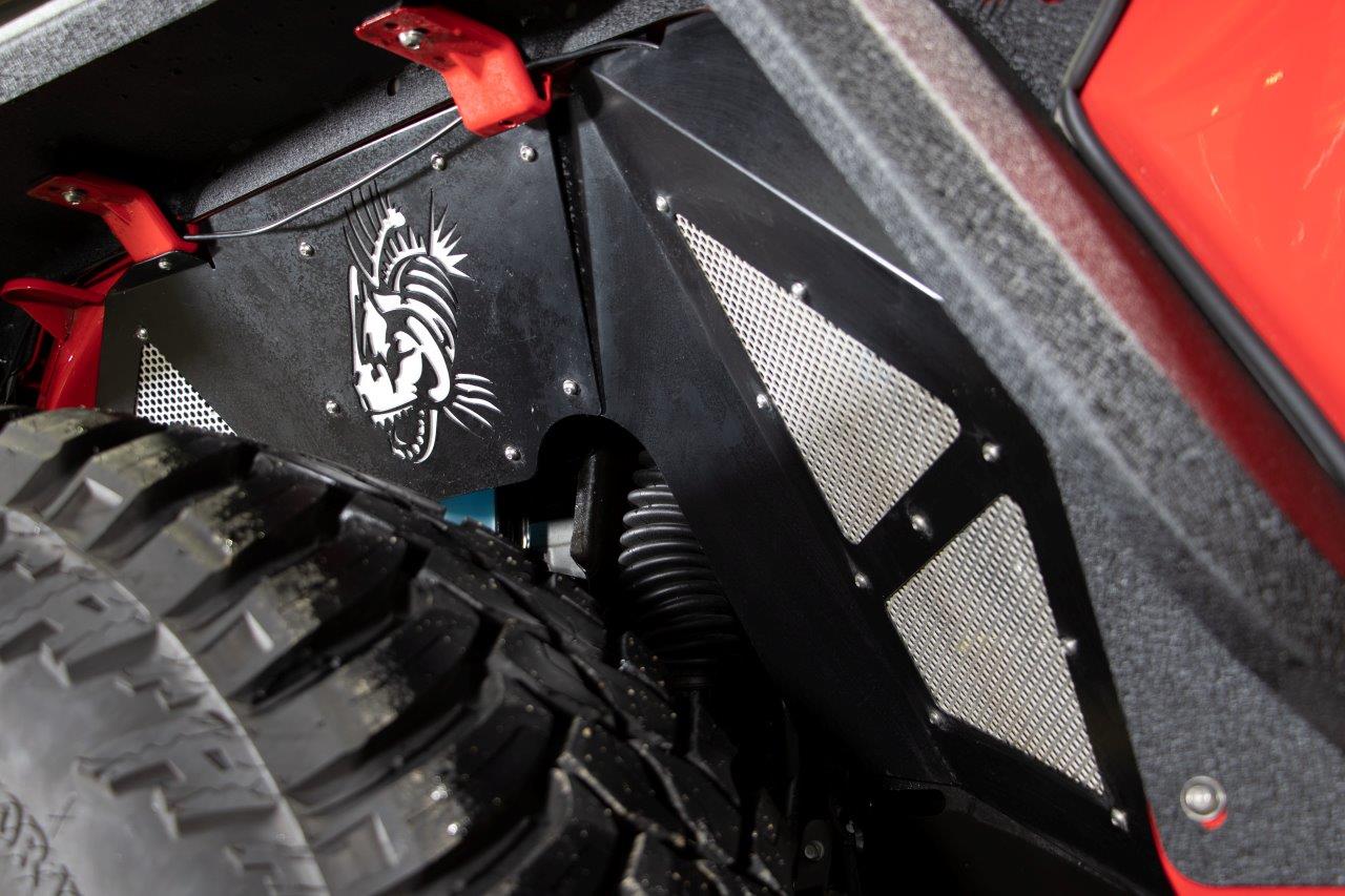 Fishbone Offroad Front JL Black Aluminum Inner Fenders - Legacy Model