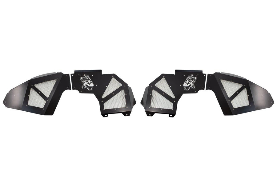 Fishbone Offroad Front JL Black Aluminum Inner Fenders - Legacy Model