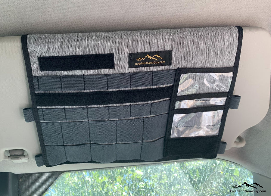 Overland Gear Guy Ford Transit visor organizer, without mirror