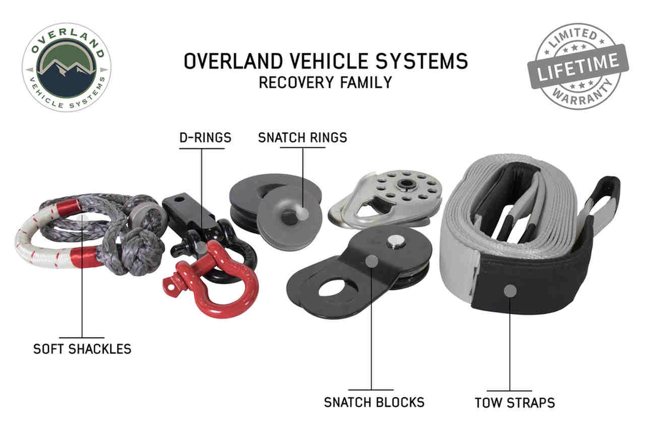 Overland Vehicle Systems Recovery Shackle 3/4" 4.75 Ton Black