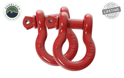 Overland Vehicle Systems Recovery Shackle 3/4" 4.75 Ton Red