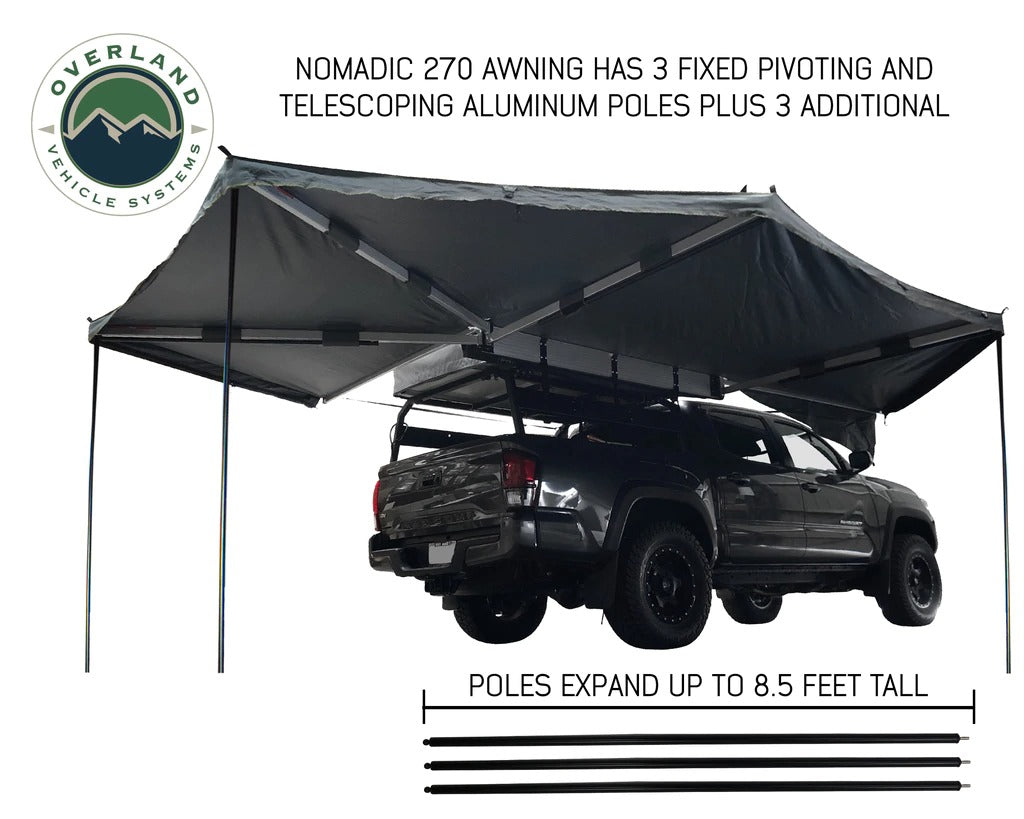 Overland Vehicle Systems Nomadic Awning 270 Awning & Wall 1, 2, & 3, Mounting Brackets Passenger Side