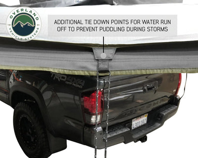 Overland Vehicle Systems Nomadic Awning 270 Dark Gray Cover With Black Transit Cover Passenger Side & Brackets