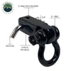 Overland Vehicle Systems Receiver Mount Recovery Shackle 3/4" 4.75 Ton with Dual Hole Black Universal