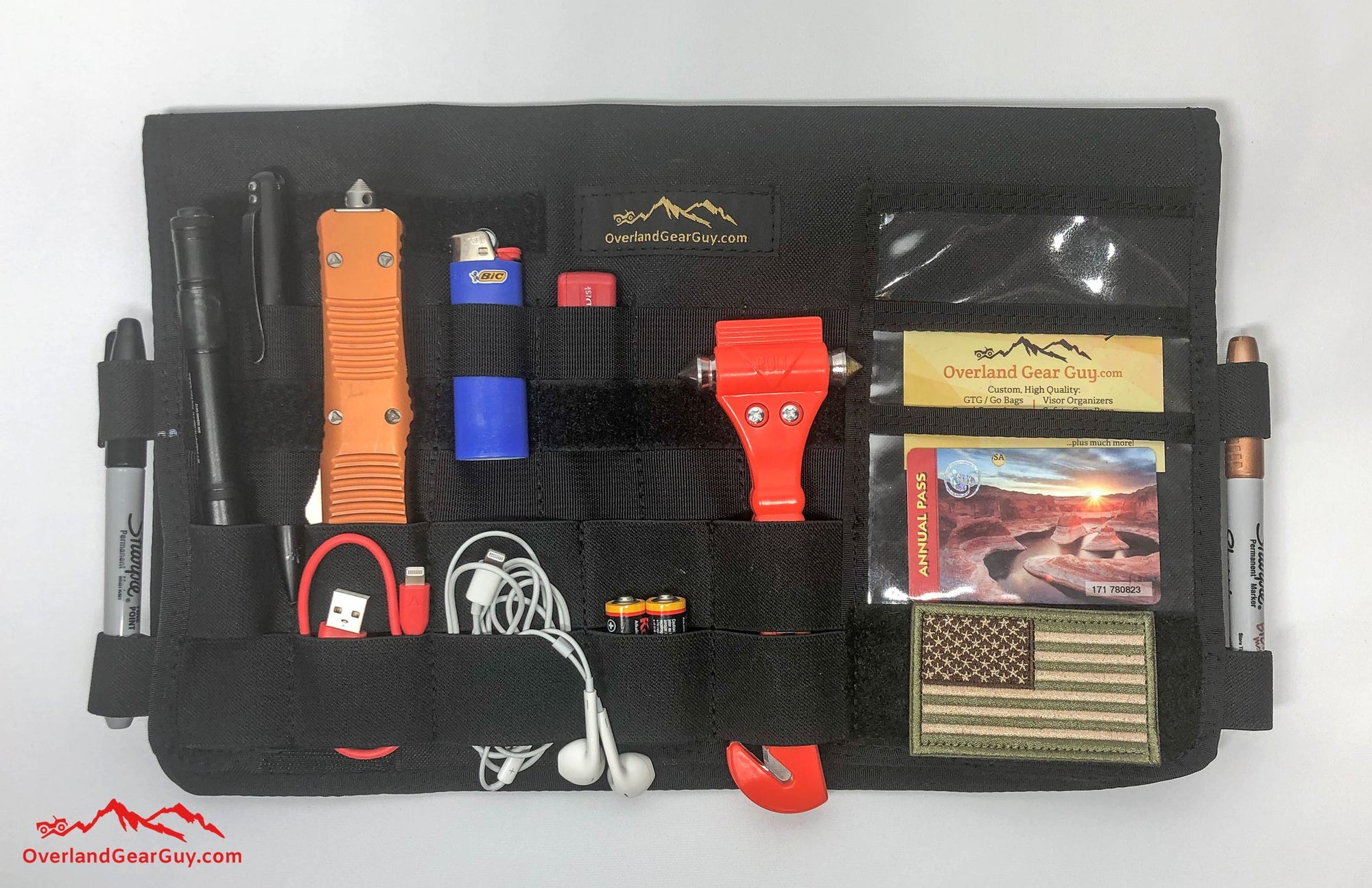 Overland Gear Guy Sprinter Sun Visor Organizer (without mirror)