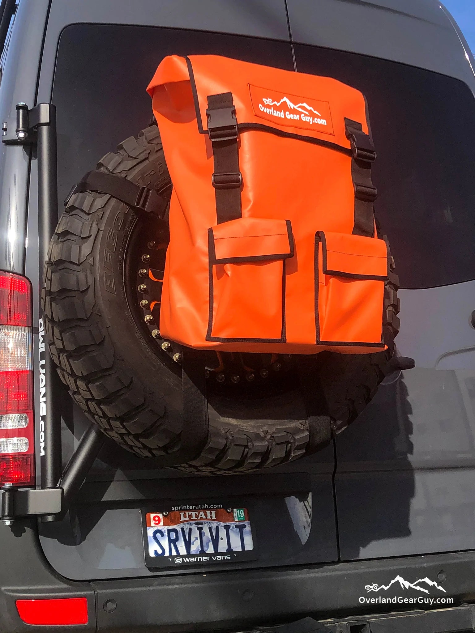 Overland Gear Guy Van - Spare Tire Trash Bag - Sprinter - Revel