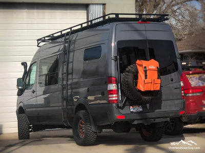 Overland Gear Guy Van - Spare Tire Trash Bag - Sprinter - Revel - Promaster - Transit - Entegral