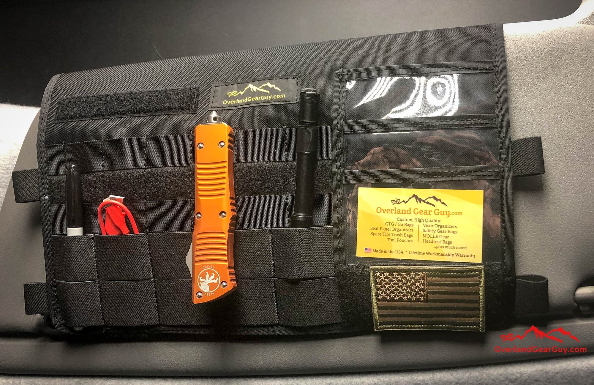 Overland Gear Guy Sprinter Sun Visor Organizer (without mirror)