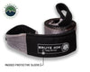 Overland Vehicle Systems Tow Strap 40,000 lb. 4" x 8' Gray with Black Ends & Storage Bag Universal