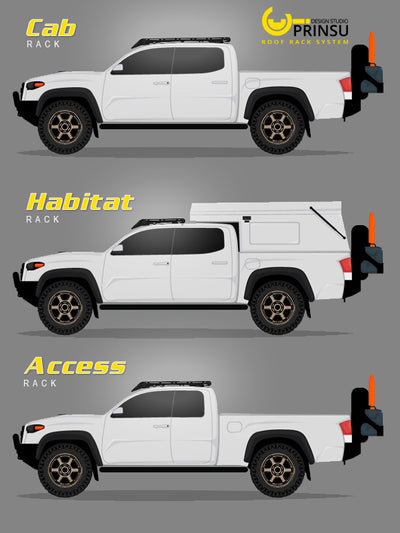 Prinsu 1st Gen Toyota Tacoma Double Cab Cab Rack 1995-2005