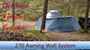 Overland Vehicle Systems Nomadic Awning 270 Side Wall 1 Dark Gray With Storage Bag Passenger