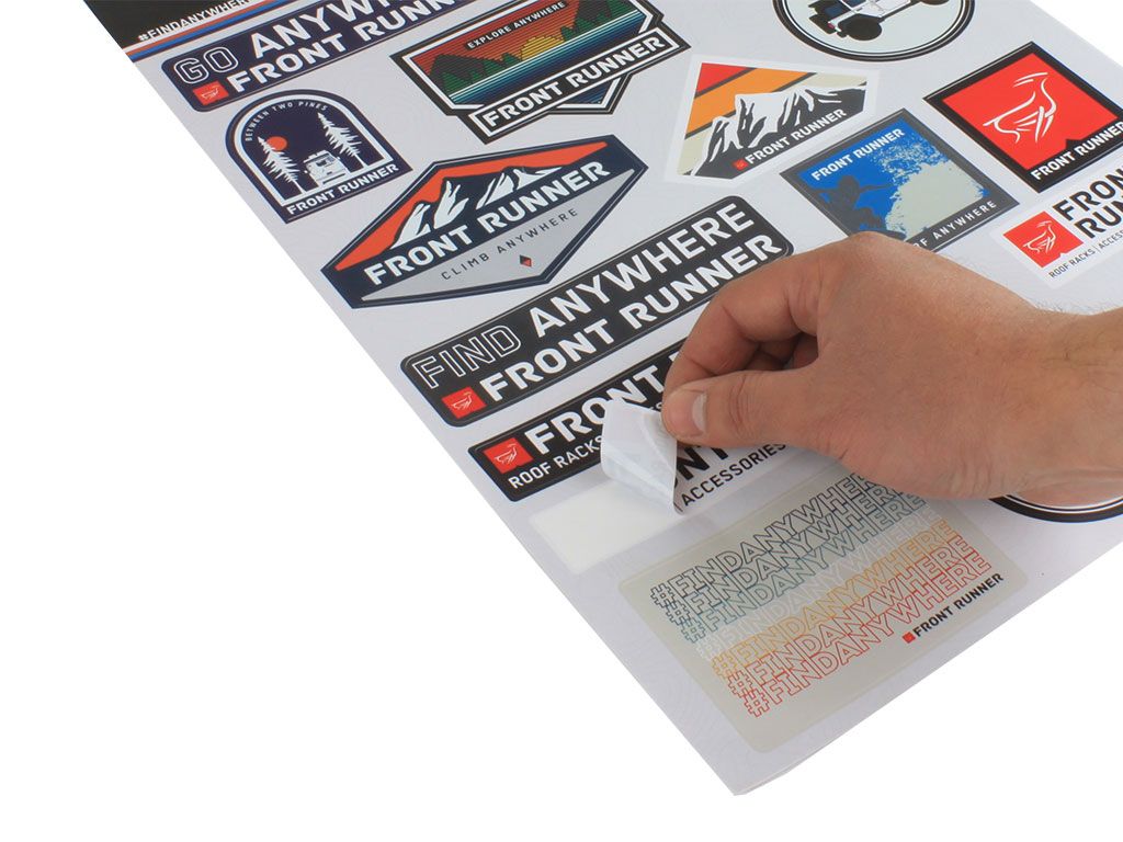 FRONT RUNNER FIND ANYWHERE STICKER SHEET